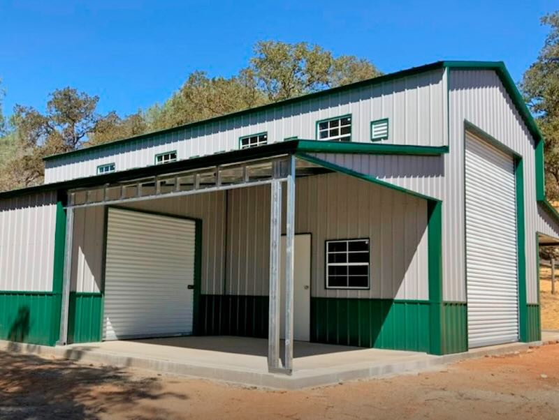 Metal barn installation view