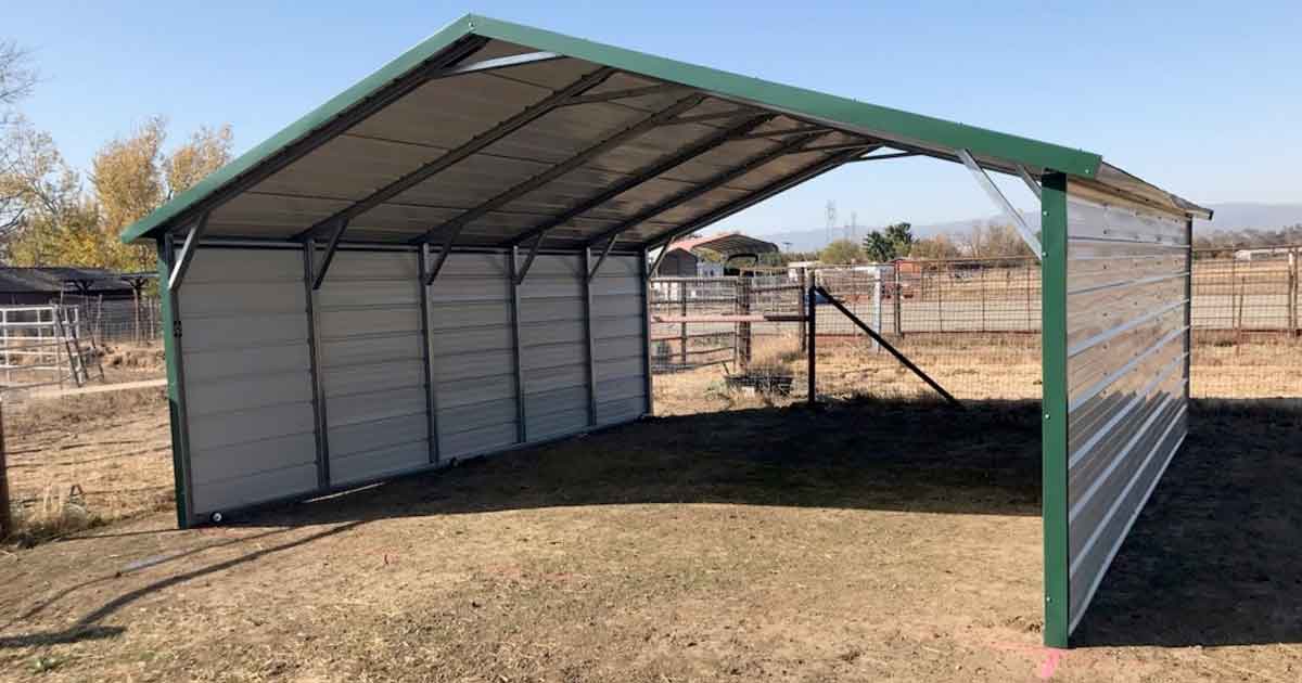 A-frame horizontal roof carport example