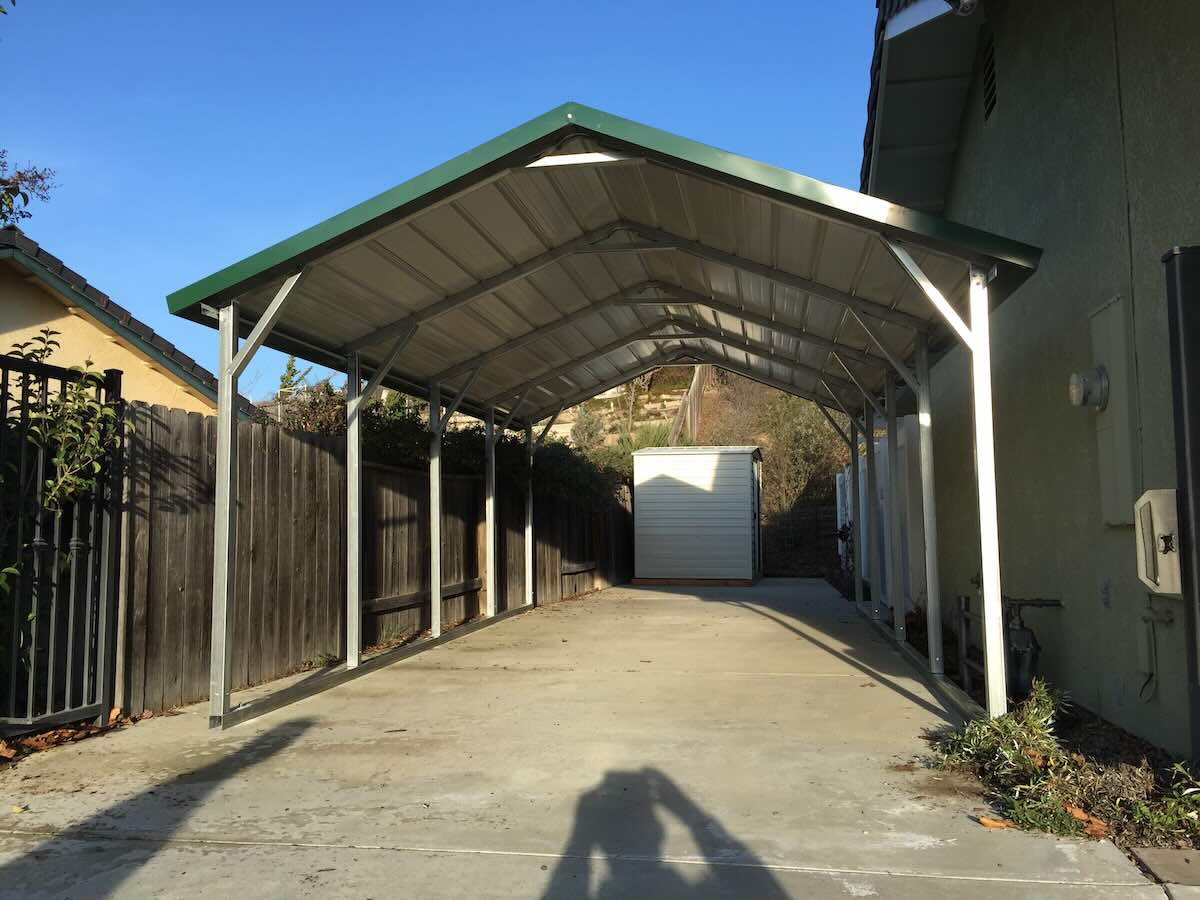 Horizontal A-Frame Carports