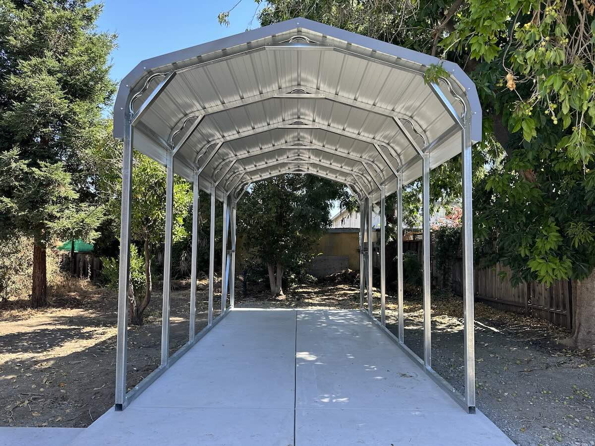 Single car standard metal carport
