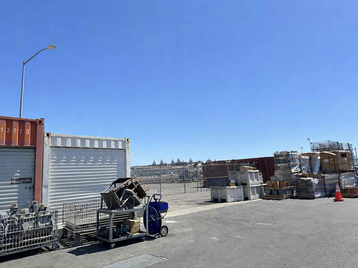 Open property area before a wide-span building is installed